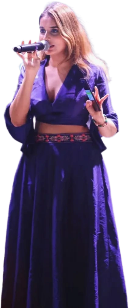 Nikita performing on stage